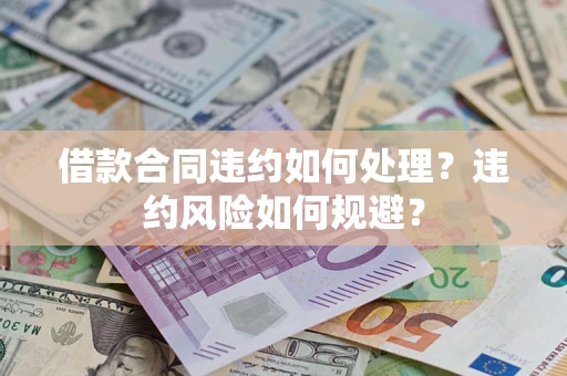 济南借款合同违约如何处理？违约风险如何规避？
